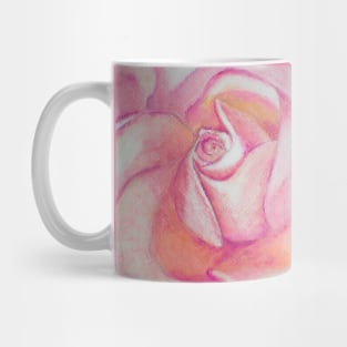 Impressionist rose oil pastel painting close up Mug